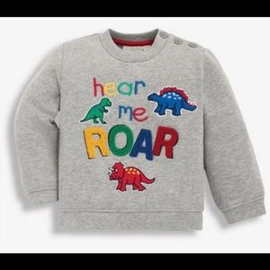 British Jojo Maman Bebe hear me roar dinosaur Dino sweatshirt as 5 to 6 UK